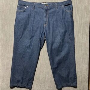 Il Canto Jeans Mens 50R Blue Dark Wash Straight Leg Cotton Italian Designer
